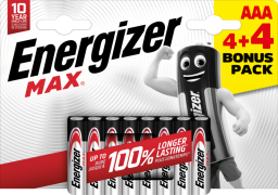 Batéria Energizer Max AAA LR03 8ks (4+4ks ) E303328000