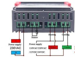 Digitální panelový termostat STC-1000, rozsah -50 ~ +99°C, napájanie 230VAC (M453E)