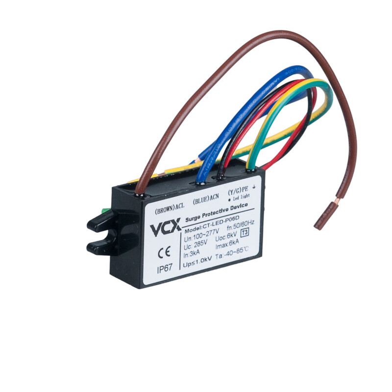 Prepäťová ochrana VCX-CT-LED-P06D do krabice tr.T3/D s LED optickou signalizáciou 