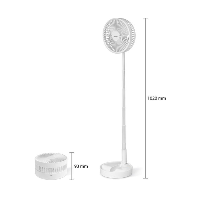 Prenosný ventilátor teleskopický , s akumulátorom BW2052