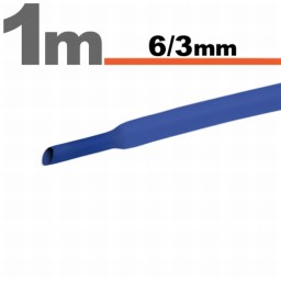 Zmršťovacia hadica 12273064BL - 6/3mm/1m - modrá (11022K)