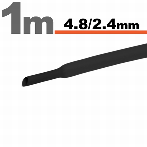 Zmršťovacia hadica ET100 12253048 - 4,8/2,4mm 12m/NÁVIN - čierna