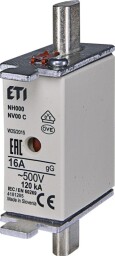 Nožová poistka ETI 004181203 NH000 gG 6A/500V