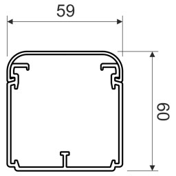 Káblová lišta PVC EKE 60X60 HD 60x60mm 2m biela (KOPOS)