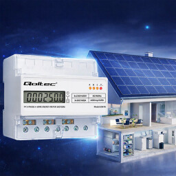 Digitálny elektromer Qoltec 50978 DIN 3-fázový 3x230/400V 100A