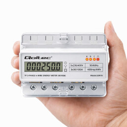 Digitálny elektromer Qoltec 50978 DIN 3-fázový 3x230/400V 100A