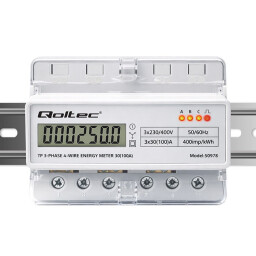 Digitálny elektromer Qoltec 50978 DIN 3-fázový 3x230/400V 100A
