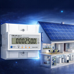 Digitálny elektromer Qoltec 50980 DIN 3-fázový 3x230/400V 100A Resetovaťeľný