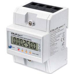 Digitálny elektromer Qoltec 50980 DIN 3-fázový 3x230/400V 100A Resetovaťeľný