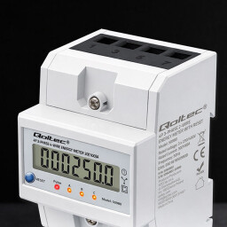 Digitálny elektromer Qoltec 50980 DIN 3-fázový 3x230/400V 100A Resetovaťeľný