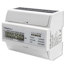 Digitálny elektromer Qoltec 50989 DIN 3-fázový 3x230/400V 100A - obojsmerný