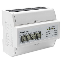 Digitálny elektromer Qoltec 50989 DIN 3-fázový 3x230/400V 100A - obojsmerný