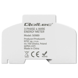Digitálny elektromer Qoltec 50989 DIN 3-fázový 3x230/400V 100A - obojsmerný