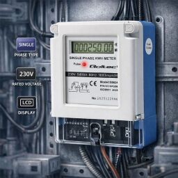 Digitálny elektromer Qoltec 50924 na dosku 1-fázový 230V (5)60A