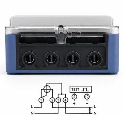 Digitálny elektromer Qoltec 50924 na dosku 1-fázový 230V (5)60A