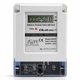 Digitálny elektromer Qoltec 50924 na dosku 1-fázový 230V (5)60A