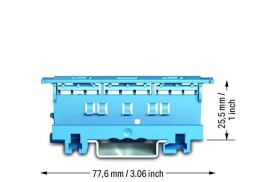 Upevňovací adaptér na DIN lištu 221-500/000-006 (pre svorky 221-41X) modrý WAGO