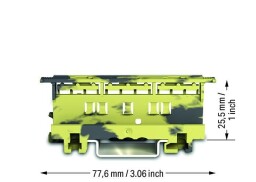 Upevňovací adaptér na DIN lištu 221-500/000-053 (pre svorky 221-41X) tm.sivá/žltá WAGO