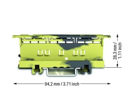 Upevňovací adaptér na DIN lištu 221-510/000-053 (pre svorky 221-61X) tm.sivá/žltá WAGO