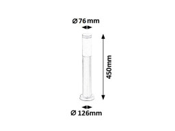 Rábalux 8263 Inox torch stojaté exteriérové svietidlo E27/25W