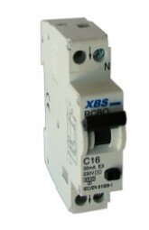 Prúdový chránič s nadprúdovou ochranou XBS RCBO B10/1N/0,03A AC (4,5kA) OMU SYSTEM