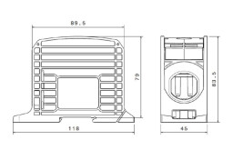 Skrutková svorkovnica SIMBLOCK 81301005 STB 300 zelená Al/Cu DIN 1P , 150-300mm² , 2 otvory