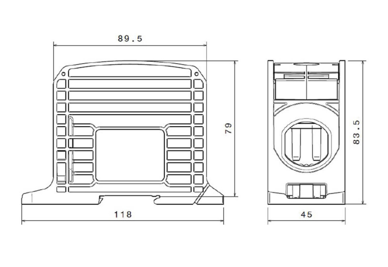 Skrutková svorkovnica SIMBLOCK 81301005 STB 300 zelená Al/Cu DIN 1P , 150-300mm² , 2 otvory