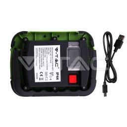 V-TAC LED Reflektor nabíjateľný 10W 700lm 6000K (503) VT-10-R