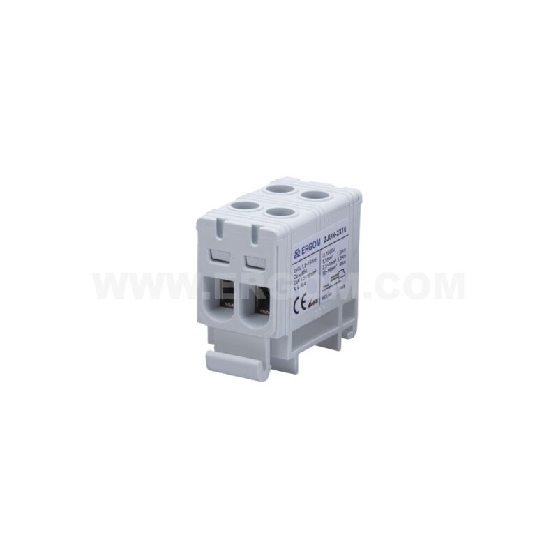 Univerzálna radová svorka ZJUN-2x16 R34RR-07010021043 Al/Cu 1,5÷16mm² DIN, sivá 