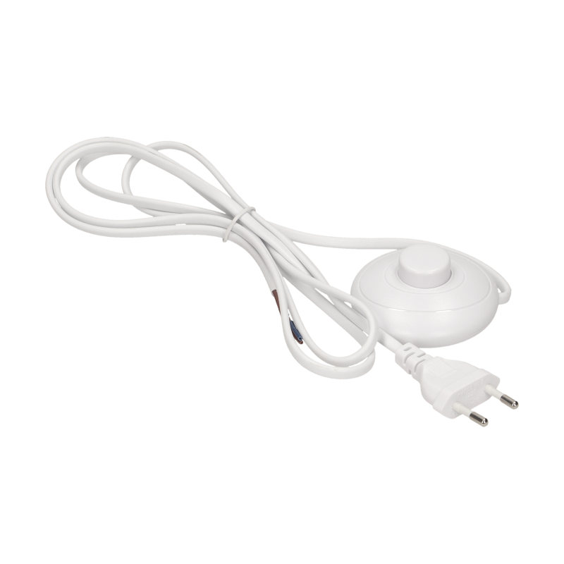 Flexo šnúra s podlahovým vypínačom , 2m , biela , OR-AE-1395/W