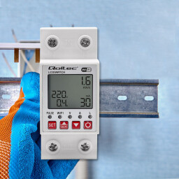 Merač spotreby el.energie Qoltec 50990 2DIN , časovač , Wifi relé (Tuya)