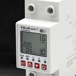 Merač spotreby el.energie Qoltec 50990 2DIN , časovač , Wifi relé (Tuya)
