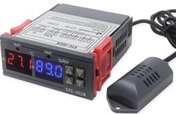 Digitální panelový termostat + hygrostat STC-3028 , rozsah -20 ~ +80°C, napájanie 230VAC (M452E)