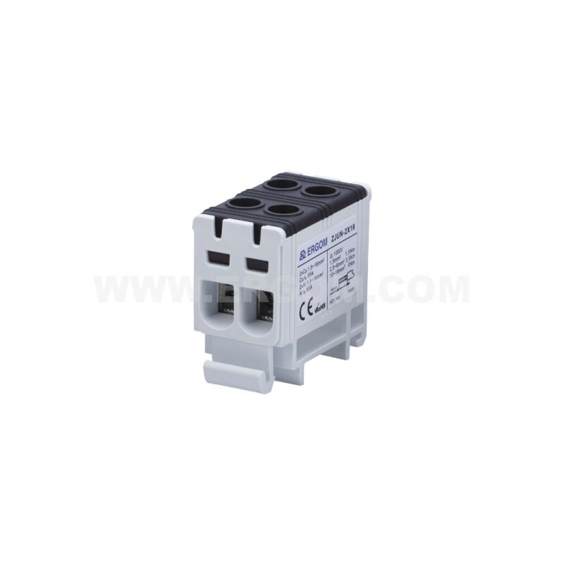Univerzálna radová svorka ZJUN-2x16/BK R34RR-07010019103 Al/Cu 1,5÷16mm² DIN, čierna