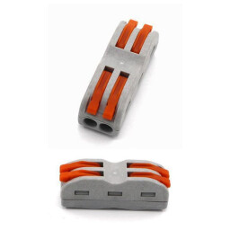 Bezskrutková krabicová svorka PCT-222 (SPL-2) s páčkami 2x2pól. 0,08-4,0mm² (L904I)