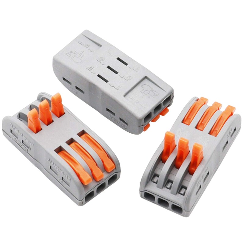 Bezskrutková krabicová svorka PCT-223 (SPL-3) s páčkami 2x3pól. 0,08-4,0mm² (L904J)