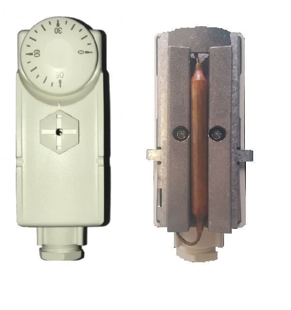 Termostat GB-0/90A príložný , bimetal. (T325D) 