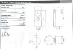 Termostat GB-0/90A príložný , bimetal. (T325D) 