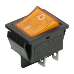 Spínač kolískový 09029SA panelový 16A/250V oranžový