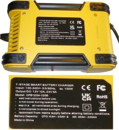 Nabíjačka akumulátorov s automatikou CARSPA CFB12/24-12 pre Pb a LiFePO4 7-etapová 12A/12V (G826) 