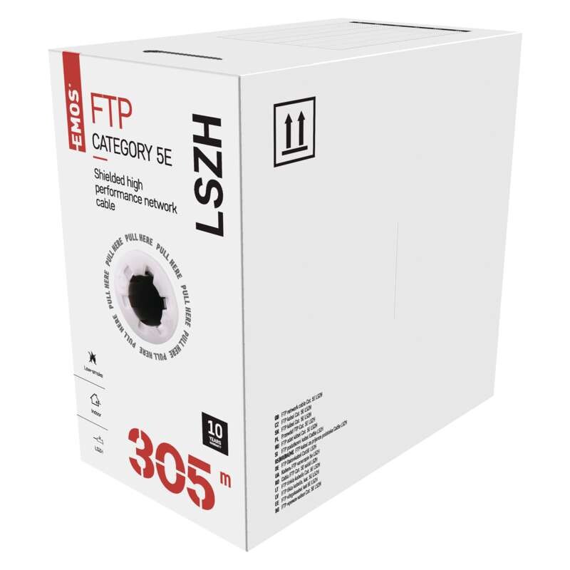 Datový kábel FTP CAT 5E LSZH, 305m/box S9222