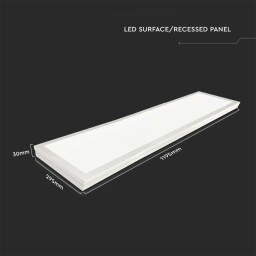 LED panel 1200x300mm 40W 4400lm 4000K V-TAC (216625) VT-6147