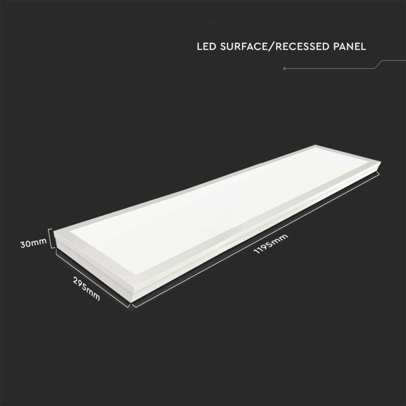 LED panel 1200x300mm 40W 4400lm 4000K V-TAC (216625) VT-6147