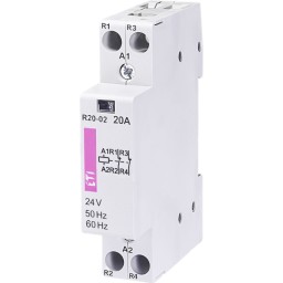Stykač ETI 002461231 - R20-02 /24VAC modulárny 2NC