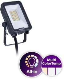 Philips Svetlomety Ledinaire All-in, 20 W, 2200 lm, 2400 lm, 3000 K, 4000 K, 6500 K, CRI80, Symetrická, IP65 911401872386