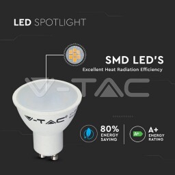 V-TAC LED žiarovka GU10 5W SMD 380lm 3000K (1685) VT-1975