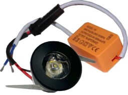 Podhladový LED panel 1W 100lm 4000K kruhový, čierny (M104B)