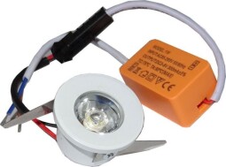 Podhladový LED panel 1W 100lm 3000K kruhový, biely (M104A)