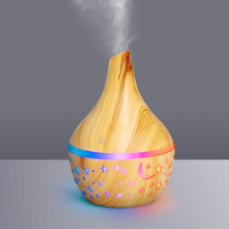Aroma difúzor so svetelnou terapiou - drevený vzor - BW2001
