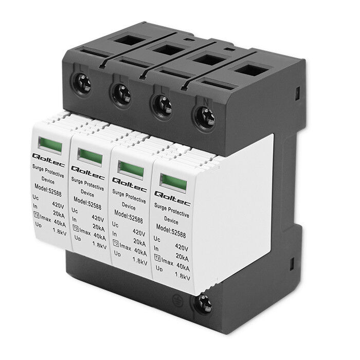 Prepäťová ochrana Qoltec 52588 AC 4-pólová , 40kA , T2/C , 420V